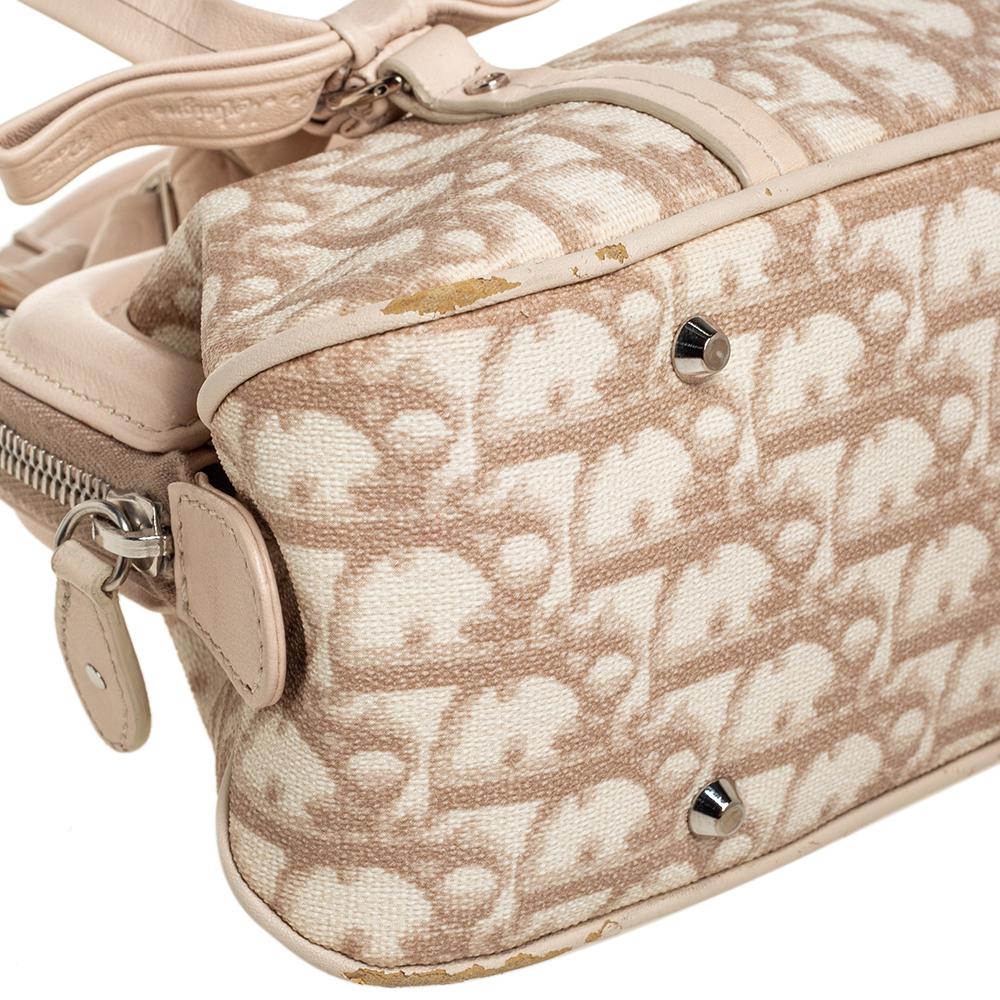 Dior Beige/Bianco in Tela Coates Diorissimo Romantique Trotter Satchel 2