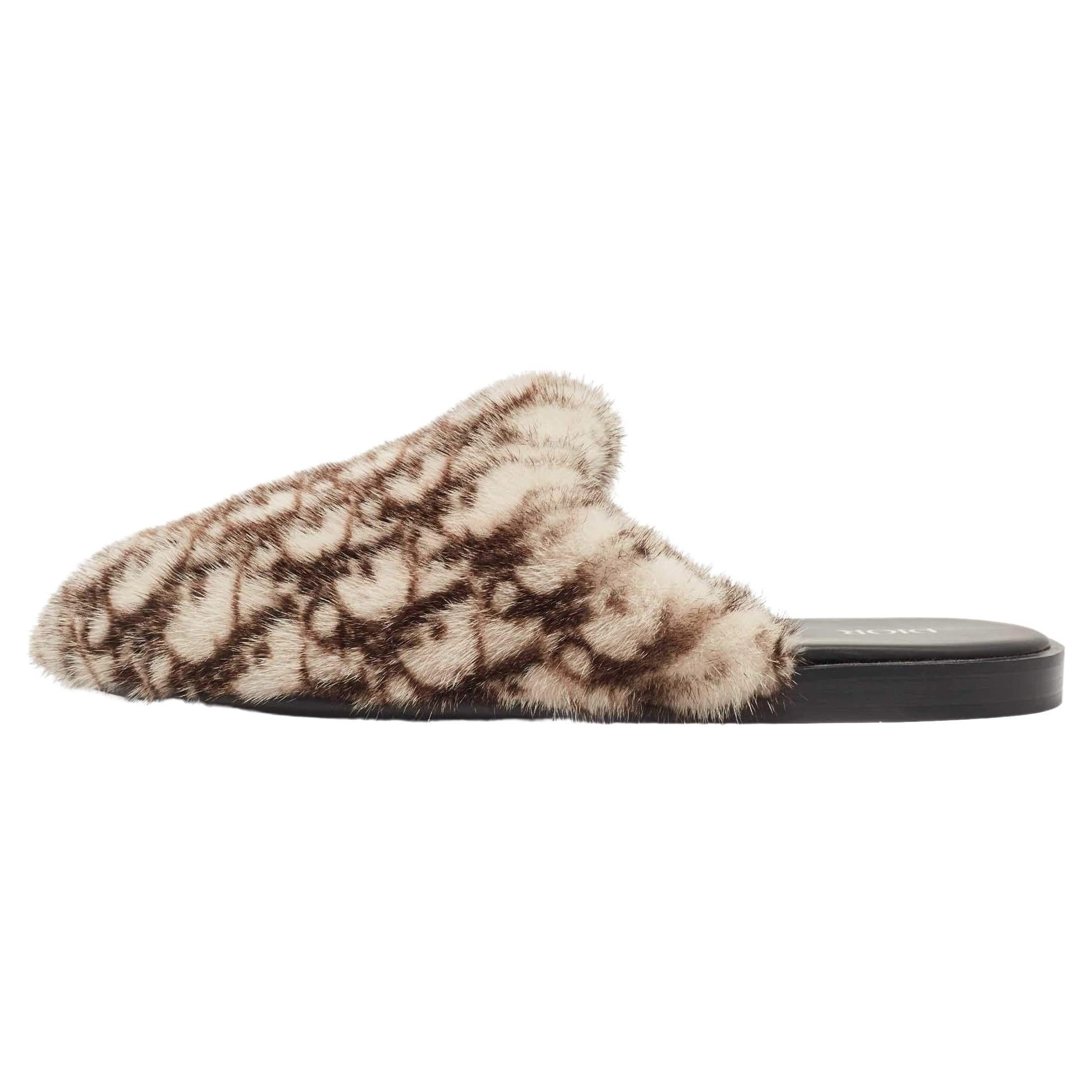 Mules Dior Visón Beige/Blanco