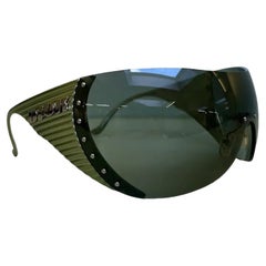 Dior Bike 1 Grüne übergroße Masken-Sonnenbrille in Übergröße