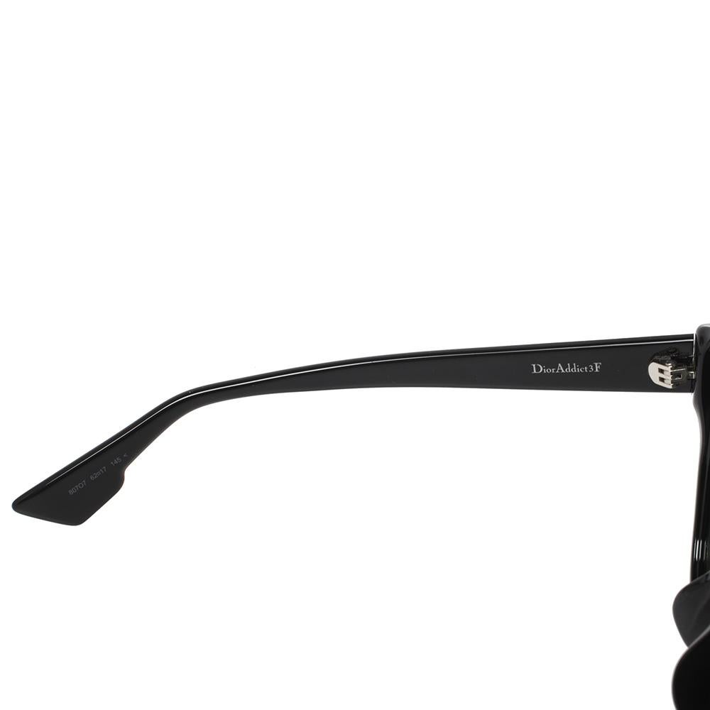 Dior Black Acetate DiorAddict3F Sunglasses In Good Condition In Dubai, Al Qouz 2