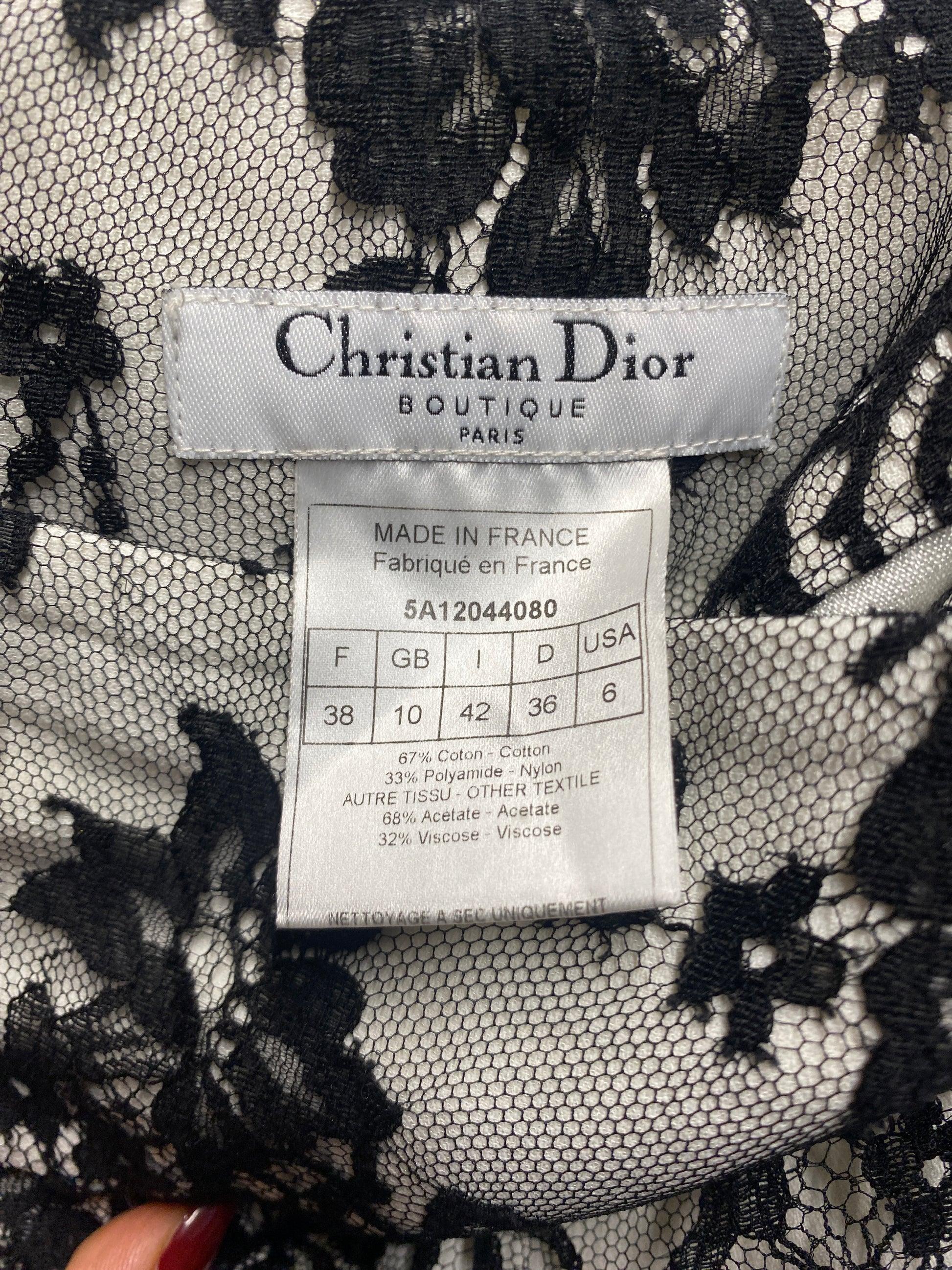 Dior Black and White Lace Pants, 2005 For Sale 2