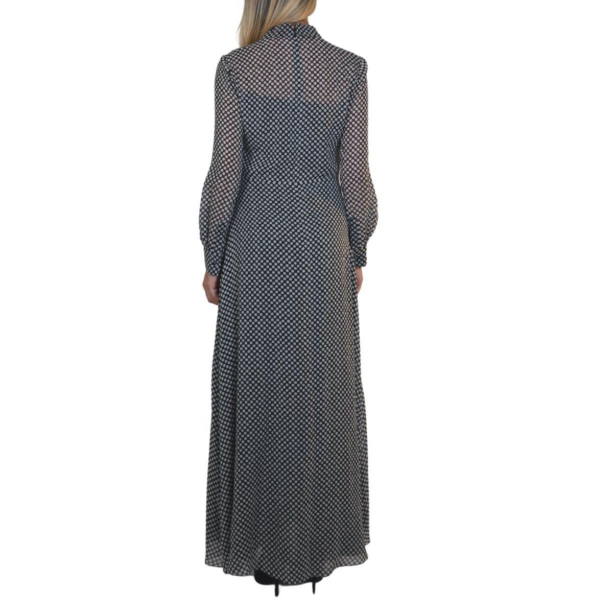 Dior Black and White Silk Polka Dot Maxi Silk Dress FR42 US10 In New Condition In Brossard, QC