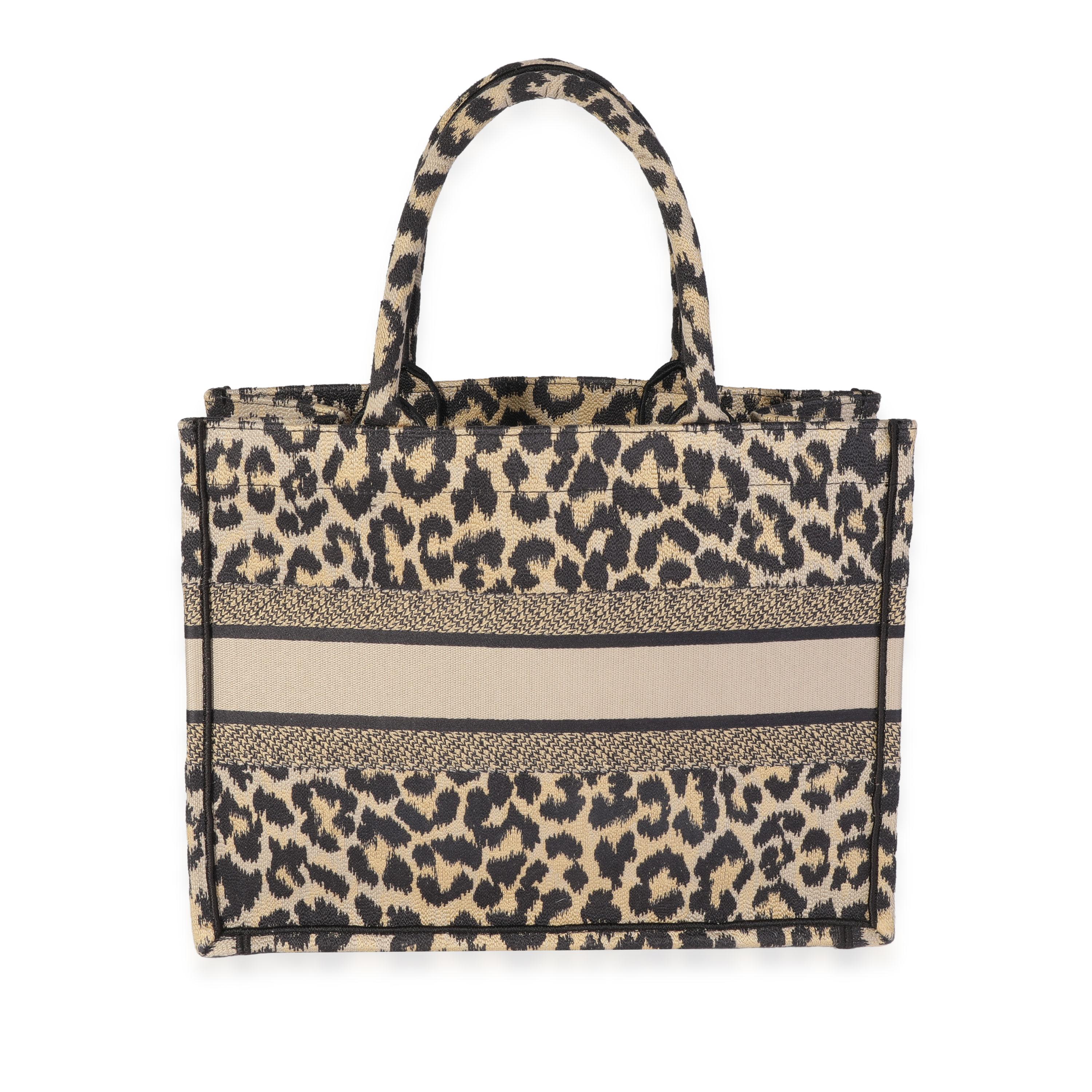 Listing Title: Dior Black & Beige Leopard Mizza Embroidery Medium Book Tote
SKU: 120211
MSRP: 3700.00
Condition: Pre-owned (3000)
Handbag Condition: Excellent
Condition Comments: Excellent Condition. Slight pilling to fabric. No other visible signs