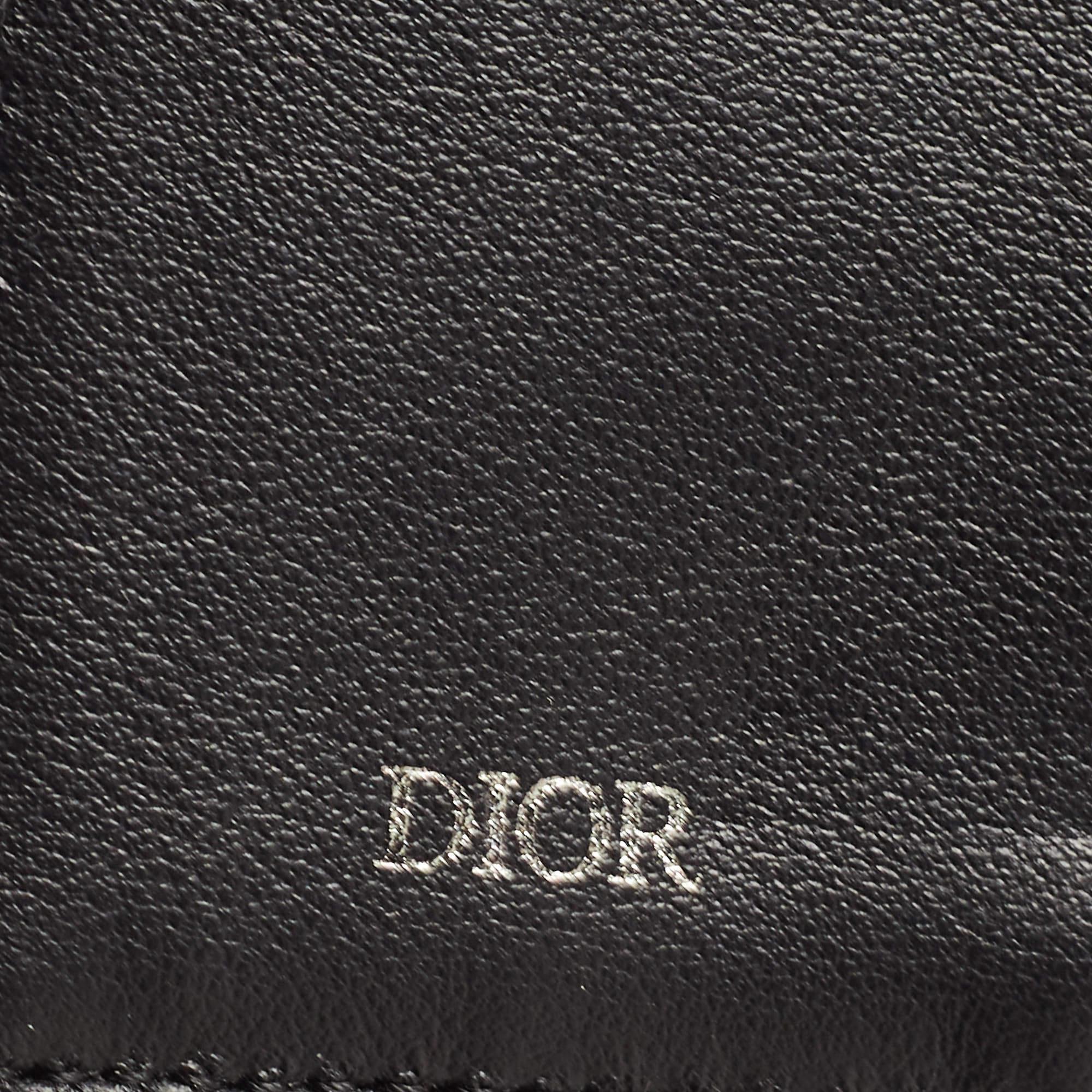 Dior Black/Beige Oblique Jacquard Bifold Wallet 5