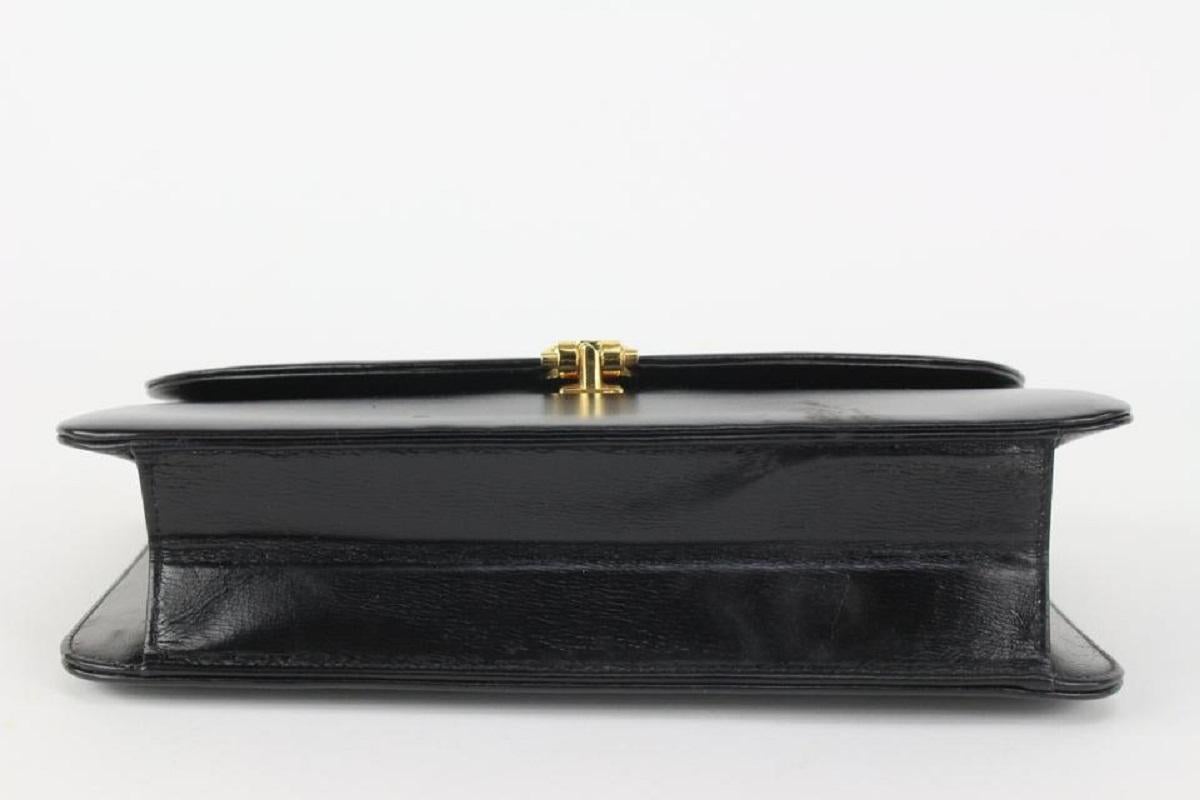 Dior Black Box Calf Leather Flap Chain Bag 827da9 For Sale 1