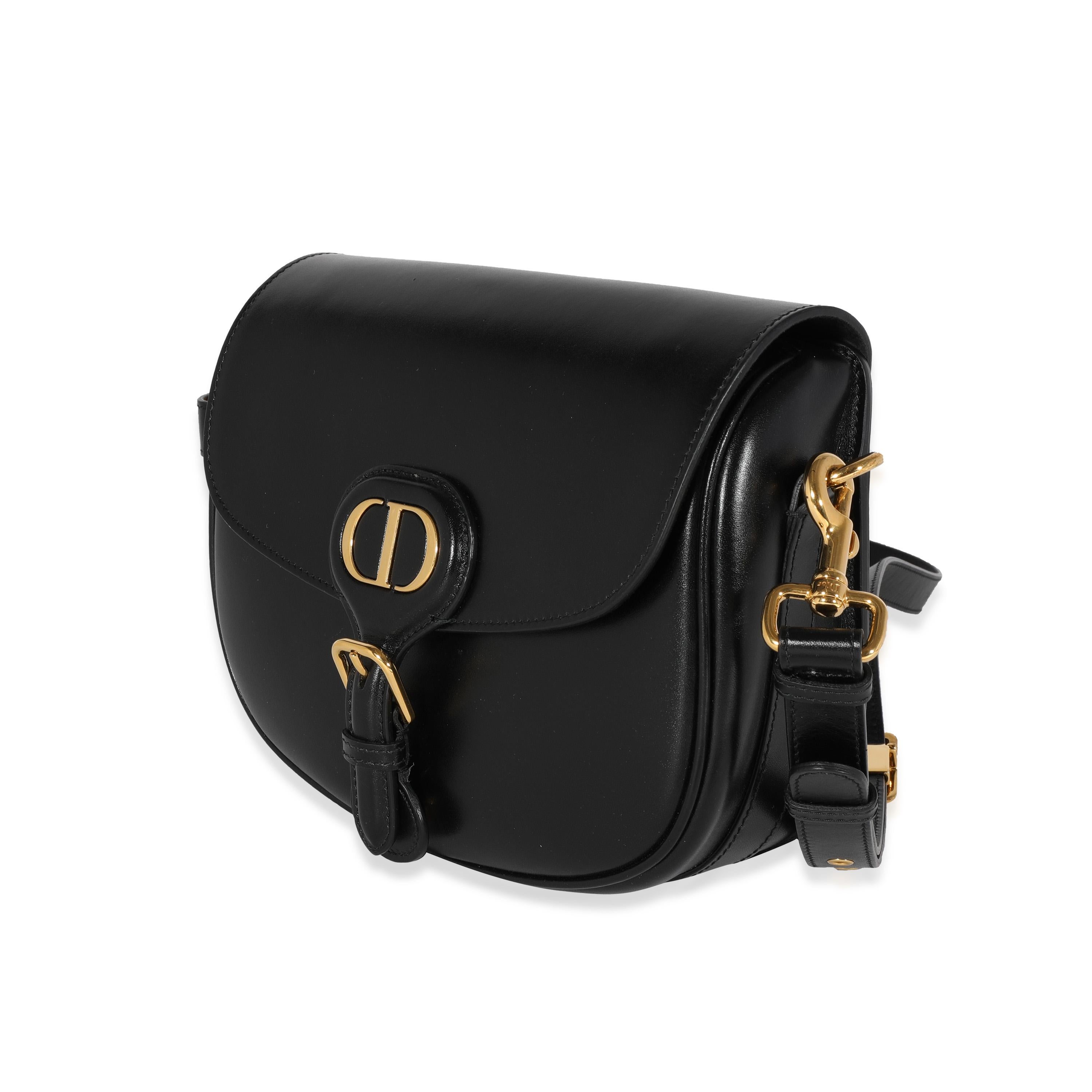 Women's Dior Black Box Calfskin Medium Bobby Bag