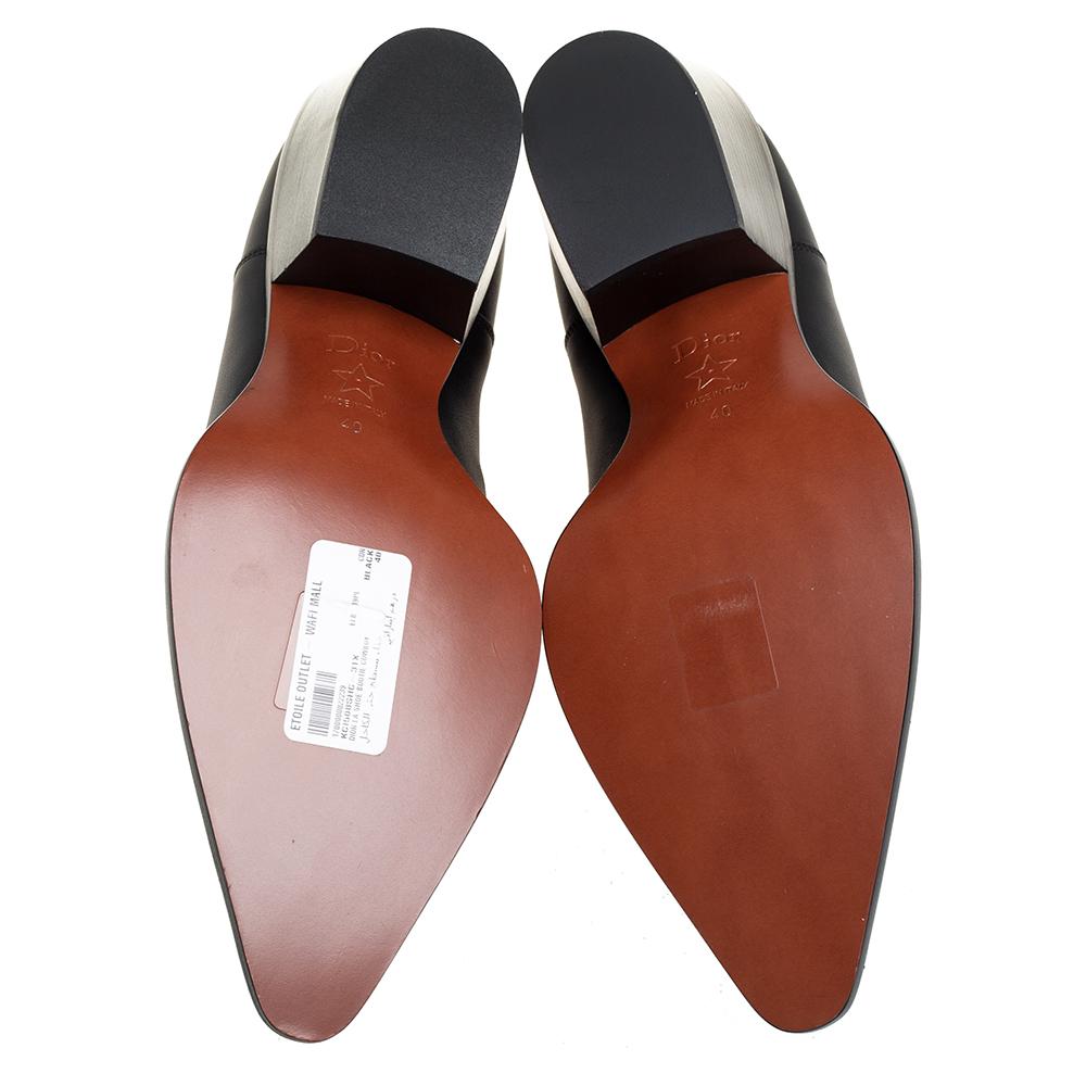 Dior Black/Brown Leather Dior L.A Ankle Boots Size 40 In New Condition In Dubai, Al Qouz 2