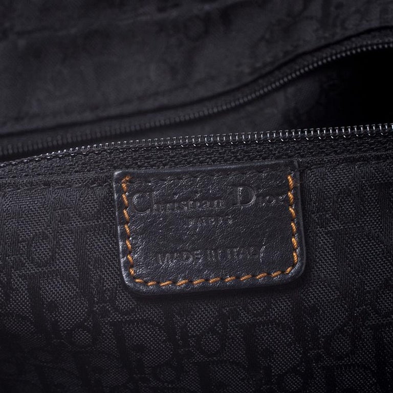 Dior Black/Brown Leather Large Gaucho Double Saddle Shoulder Bag at 1stDibs