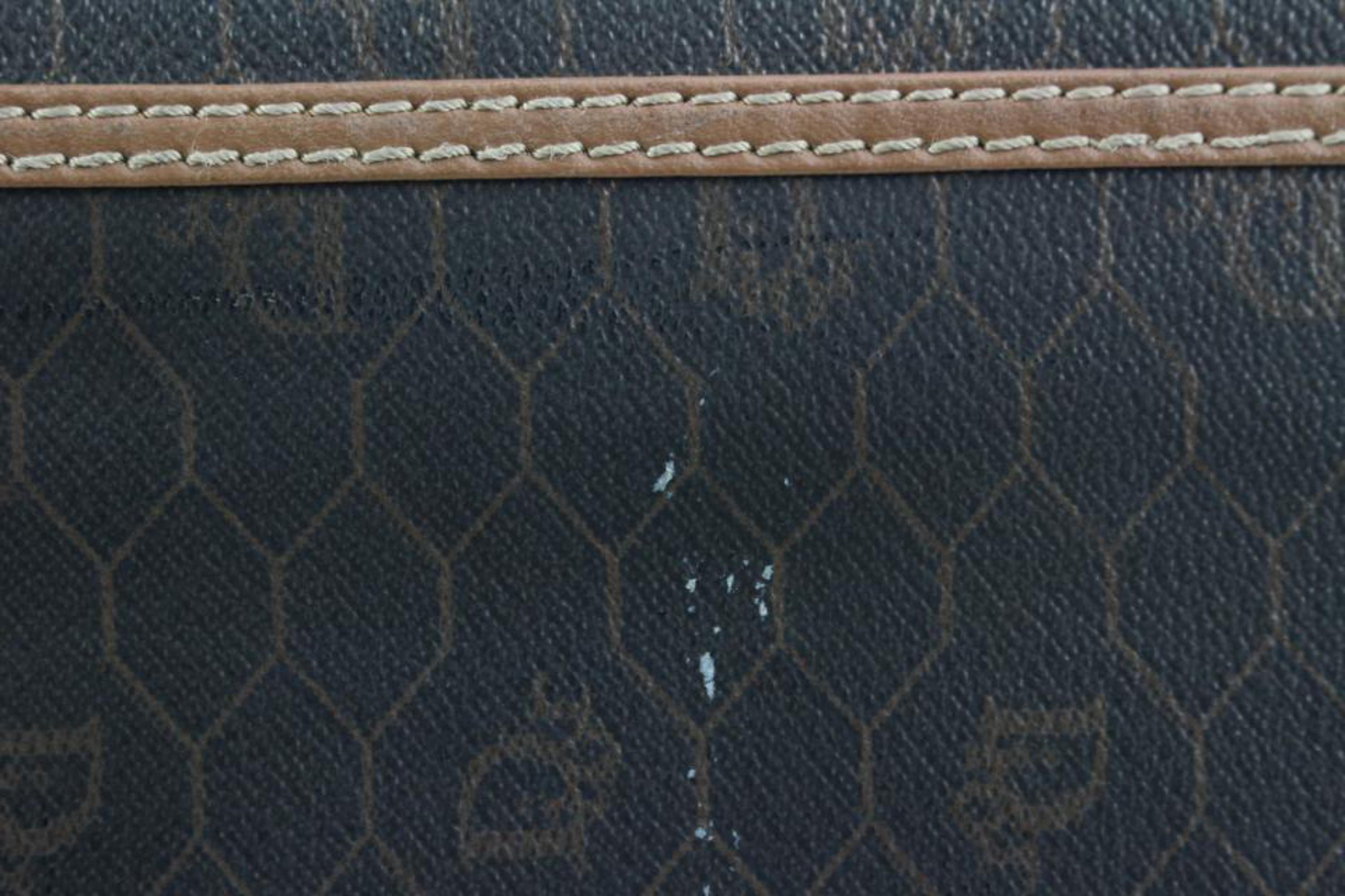 Dior Black Brown Monogram Trotter Honeycomb Convertible Duffle Bag 21d223s 6