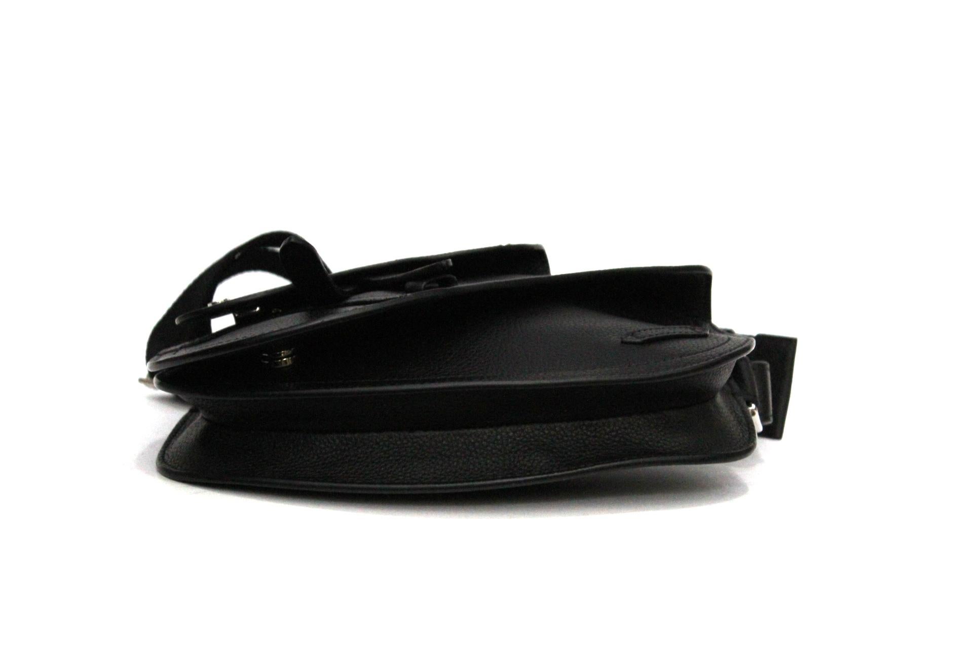 Men's Dior Black Calf Leather Saddle Bag