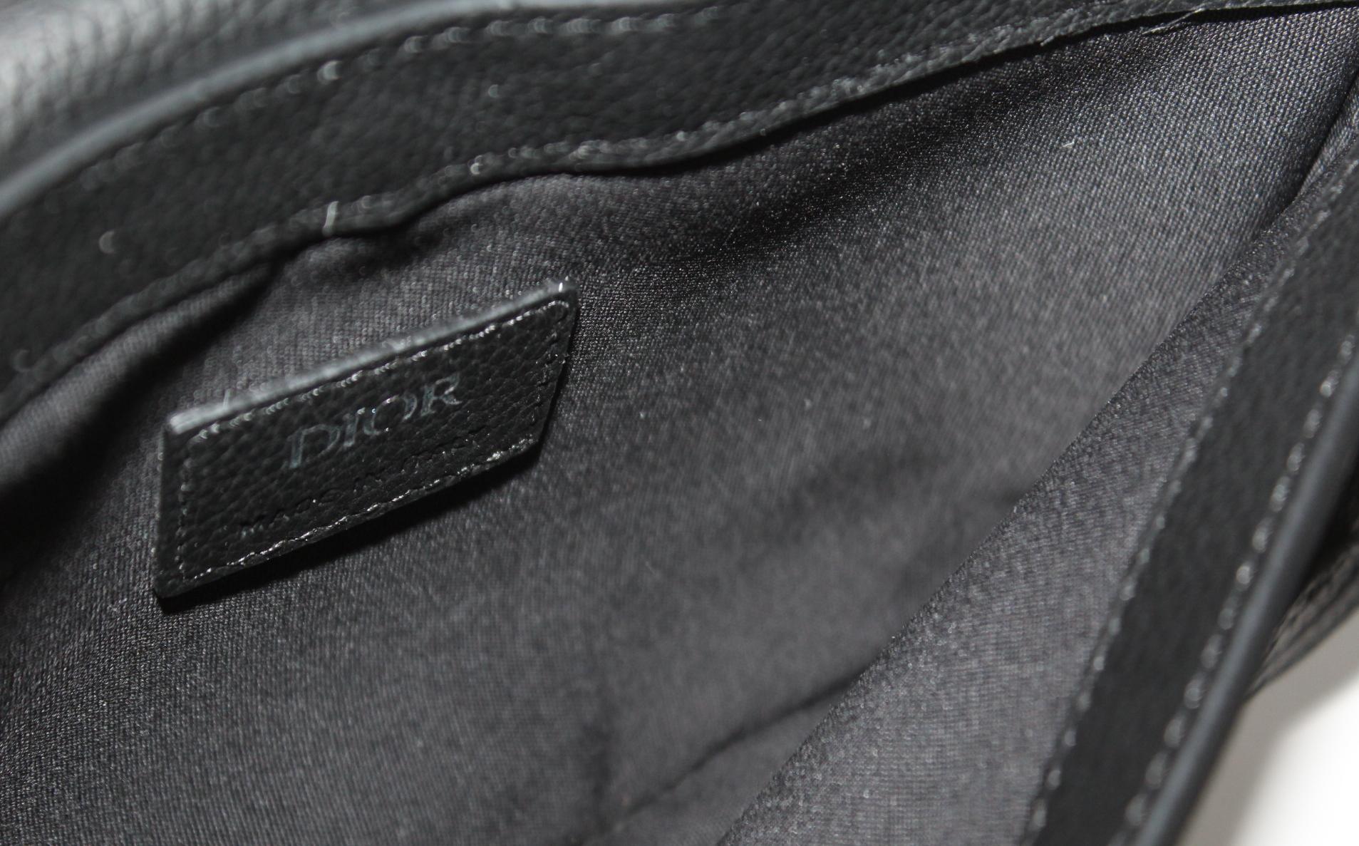 Dior Black Calf Leather Saddle Bag 2