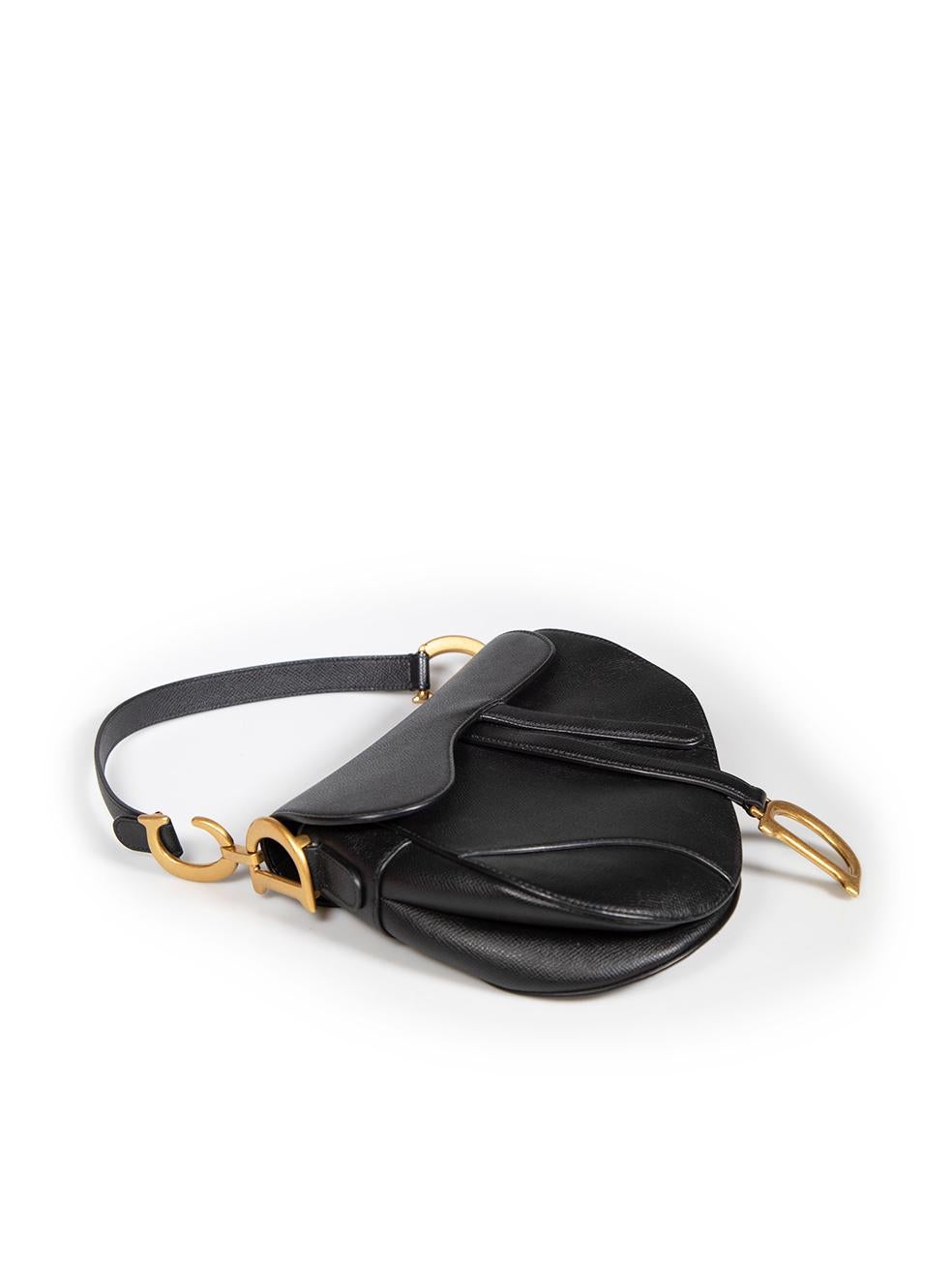 Women's Dior Black Calfskin Saddle Bag For Sale
