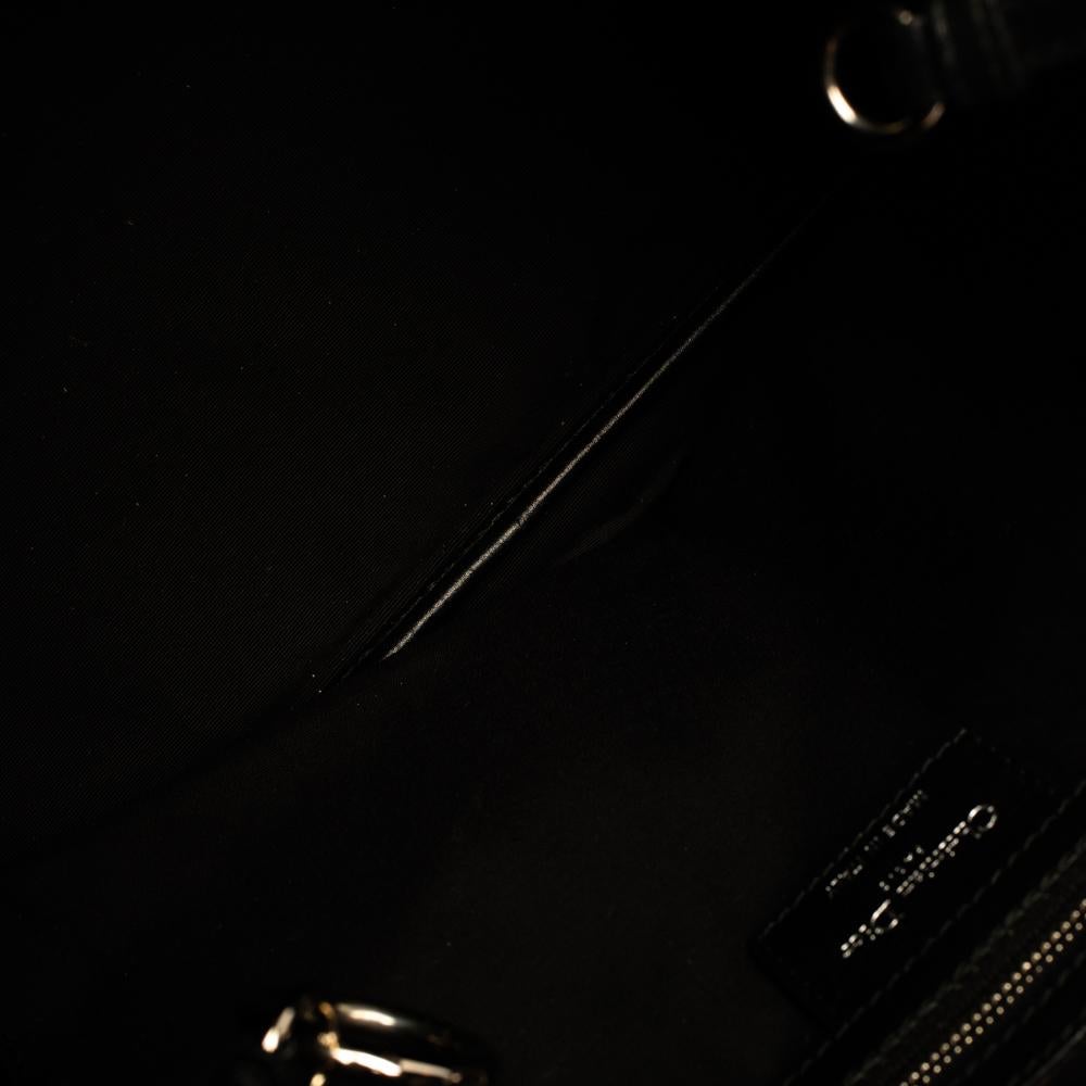 Dior Black Cannage Coated Canvas Small Panarea Tote 10