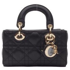 Dior Black Cannage Lambskin Lady D-Joy Micro Bag