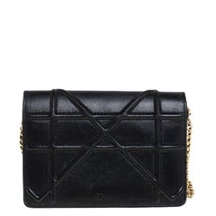 Dior Black Cannage Leather Baby Diorama Crossbody Bag