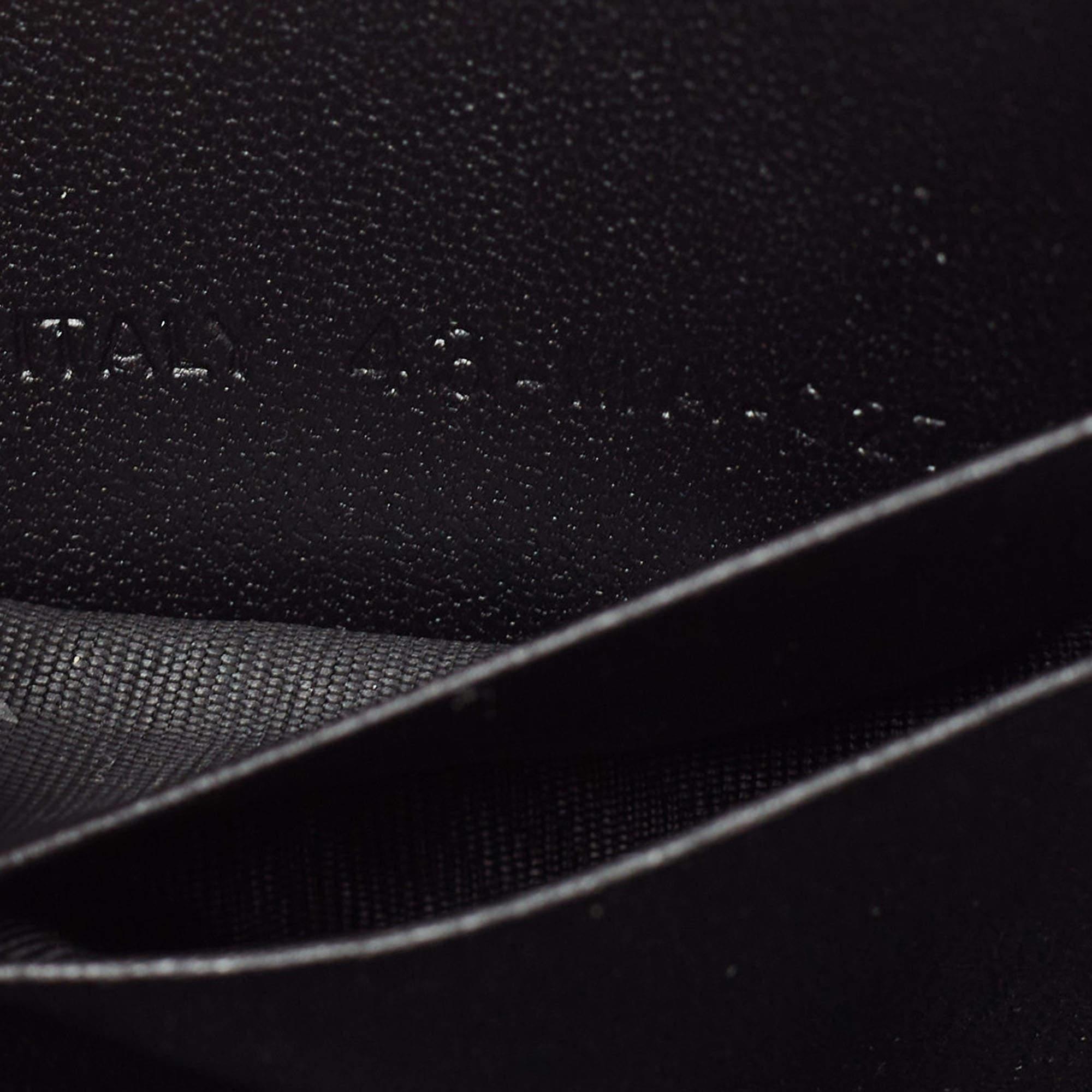 Dior Black Cannage Leather Caro Double Pouch Bag en vente 6