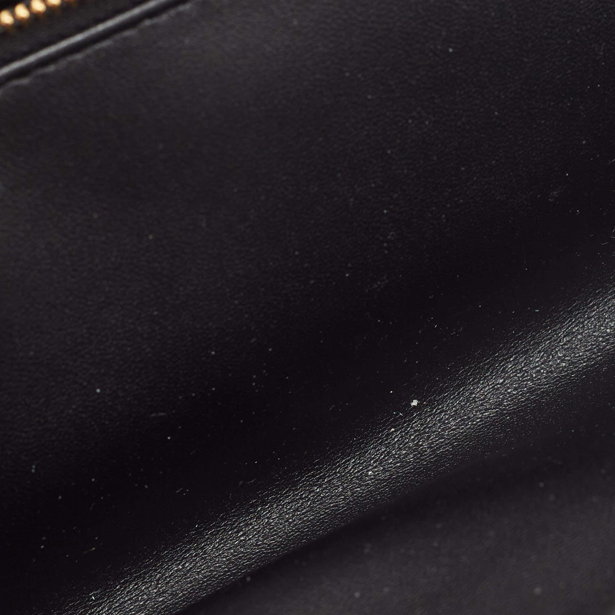 Dior Black Cannage Leather Caro Double Pouch Bag en vente 8