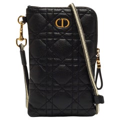 Dior Black Cannage Leather Caro Multifunctional Pouch