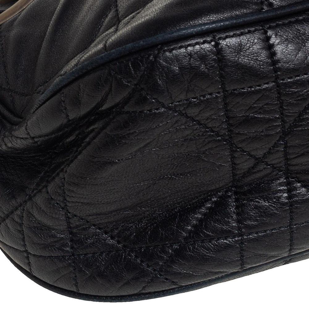 Dior Black Cannage Leather D Charm Hobo 5