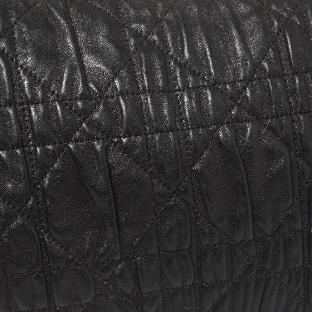 Dior Black Cannage Leder Delidior Umhängetasche mit Klappe 1