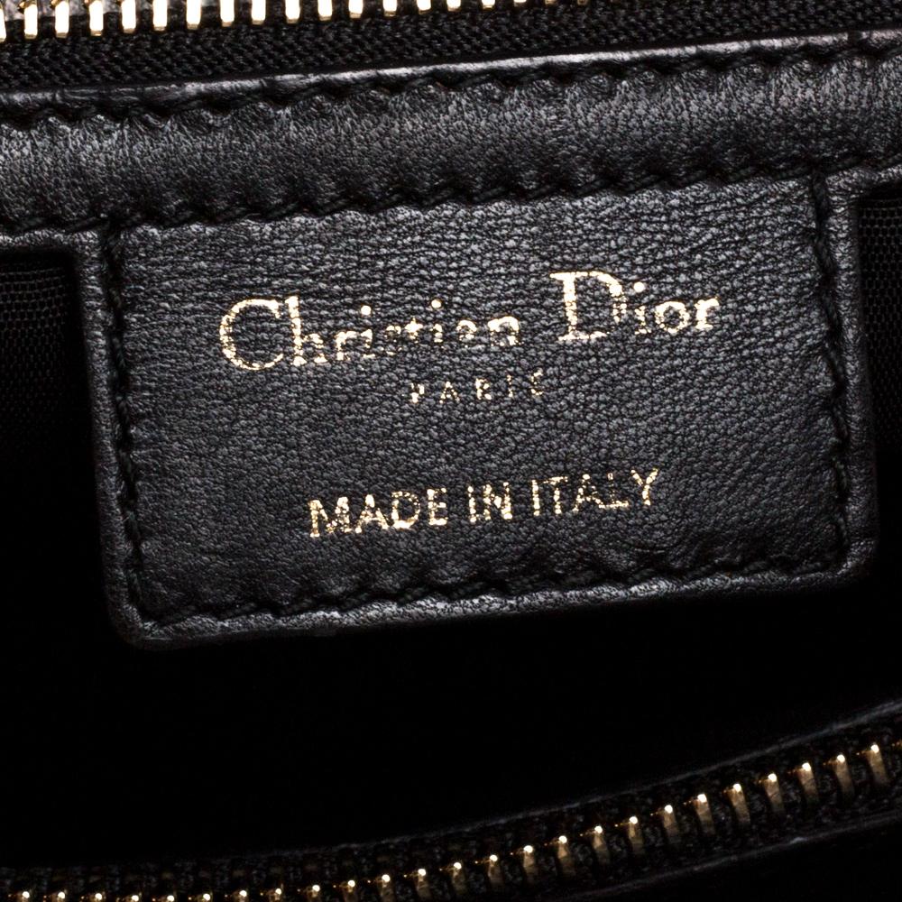 Dior Black Cannage Leather Dior Soft Shopper Tote 4