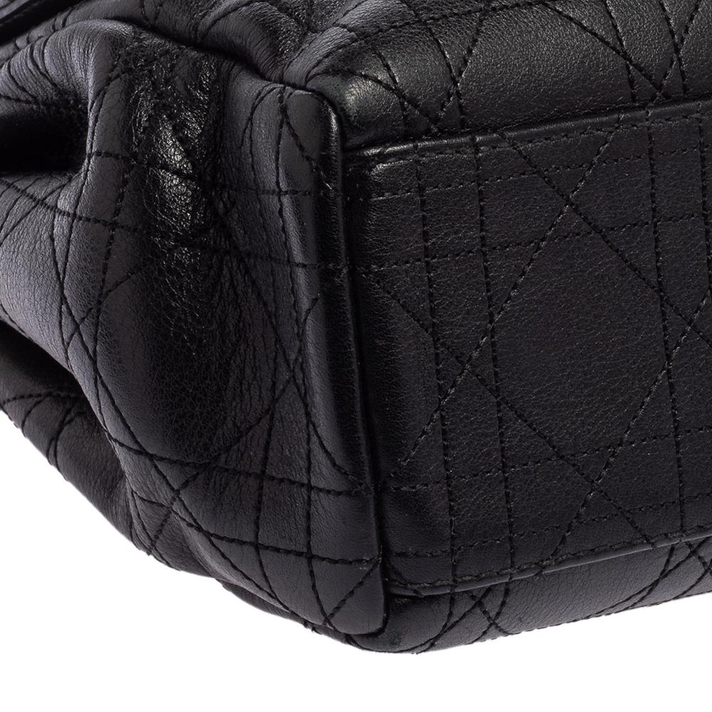 Dior Black Cannage Leather Diorling Shoulder Bag 6
