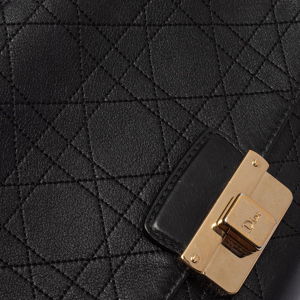 Dior Black Cannage Leather Diorling Shoulder Bag 8