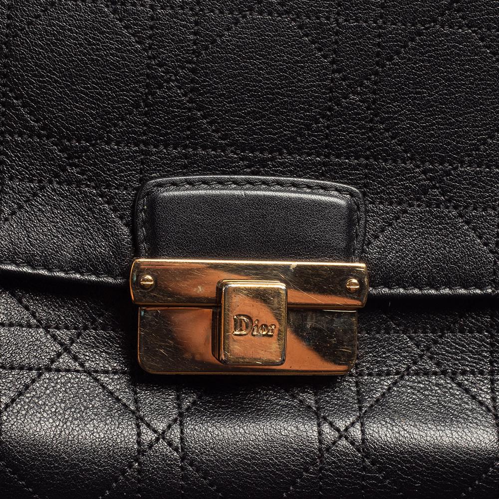 Dior Black Cannage Leather Diorling Shoulder Bag 3