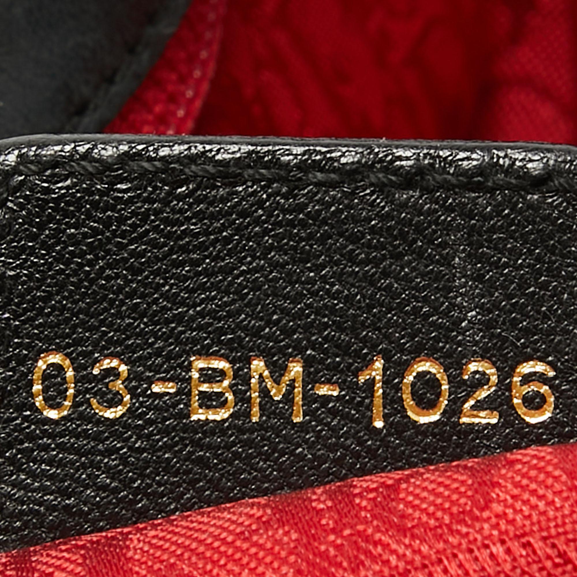 Dior Black Cannage Leather Flap Shoulder Bag 8
