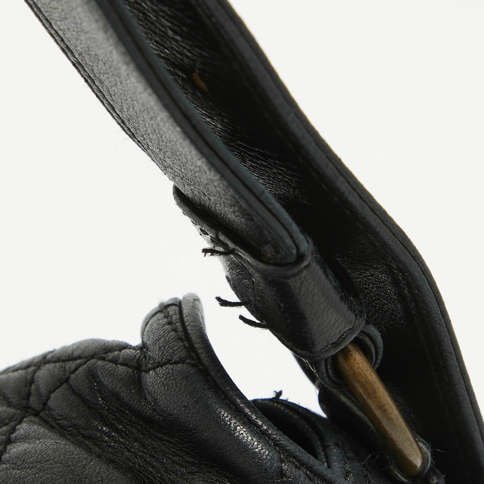 Dior Black Cannage Leather Flap Shoulder Bag 12