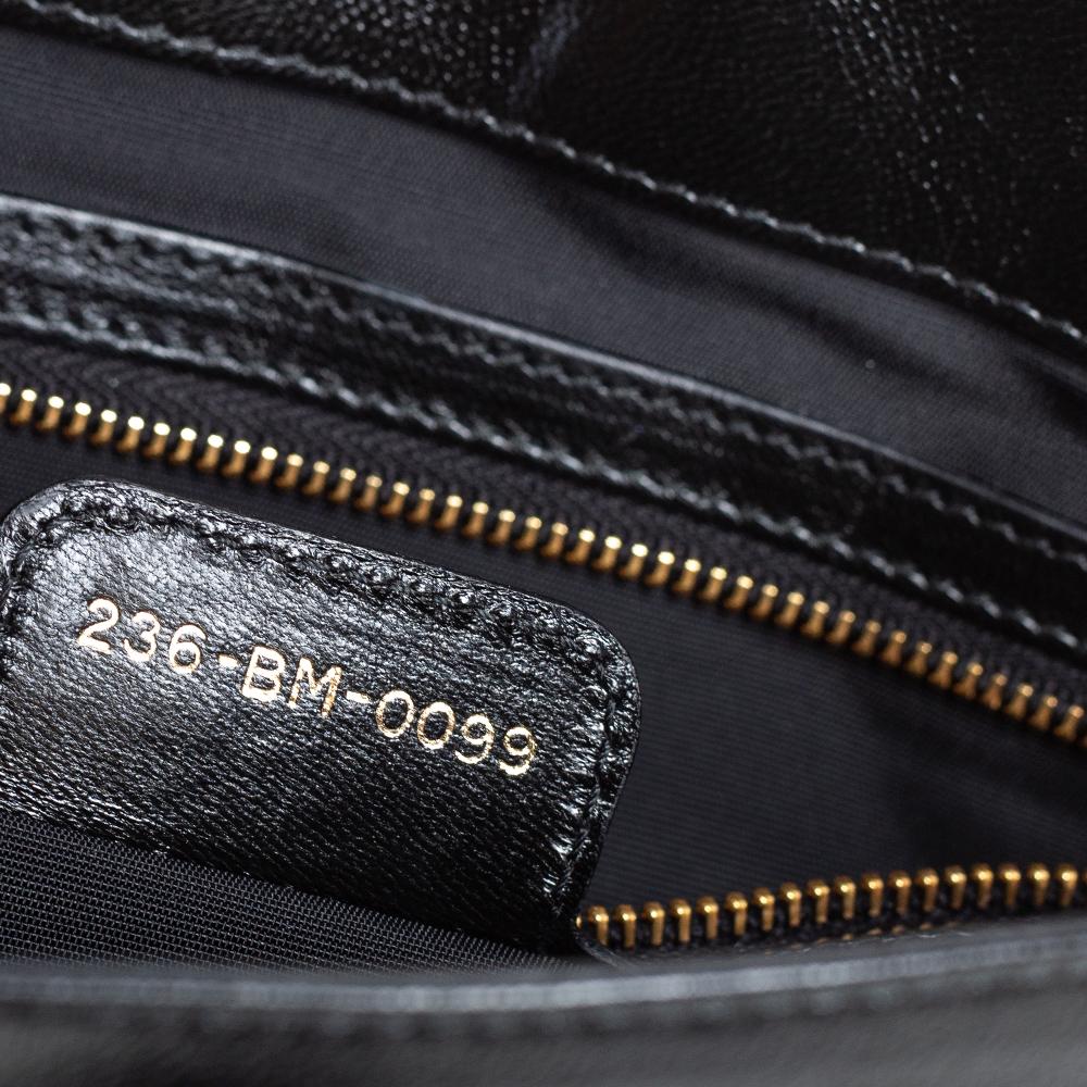 Dior Black Cannage Leather Foldover Clutch 5