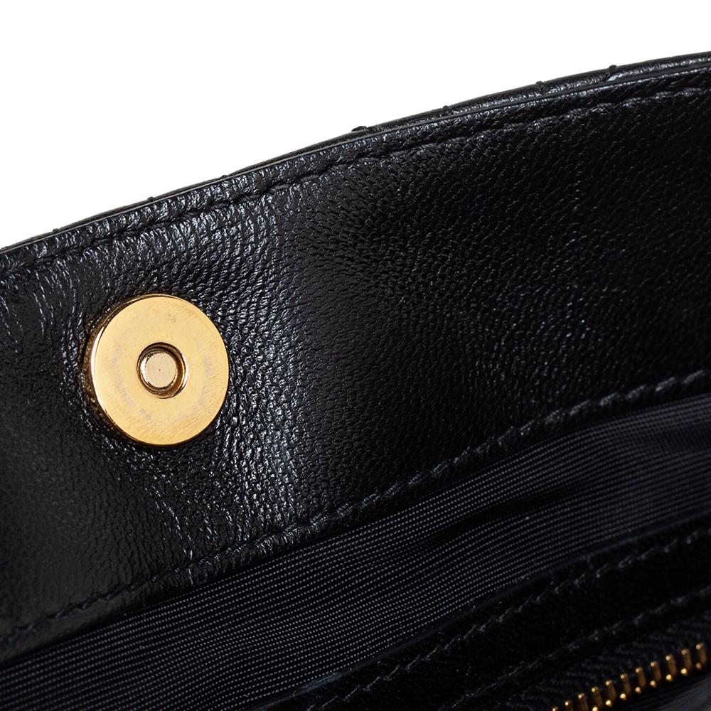 Dior Black Cannage Leather Foldover Clutch 1