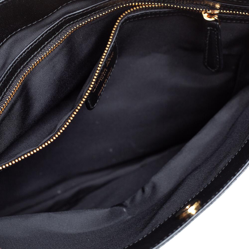 Dior Black Cannage Leather Foldover Clutch 2