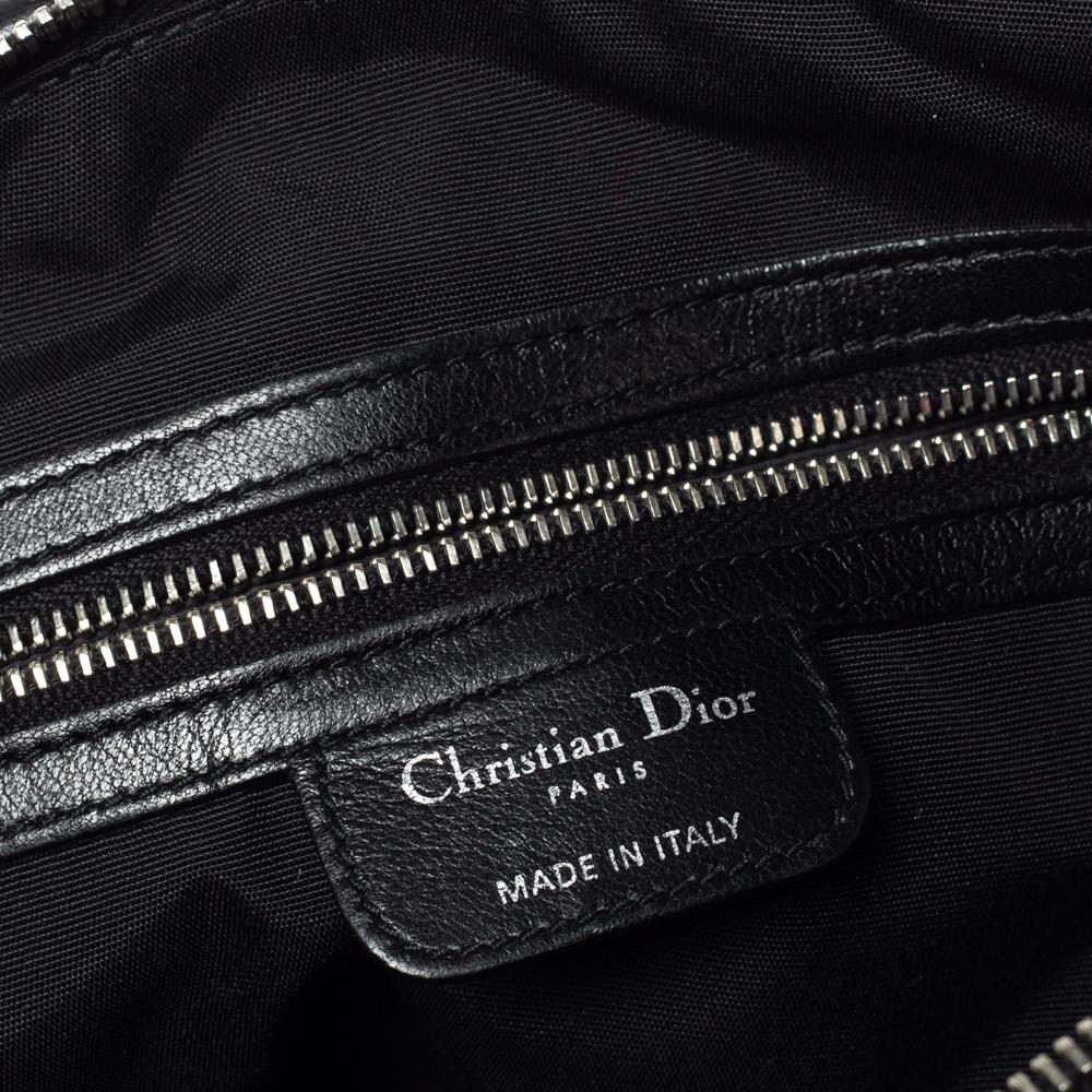 Dior Black Cannage Leather Granville Polochon Satchel 3
