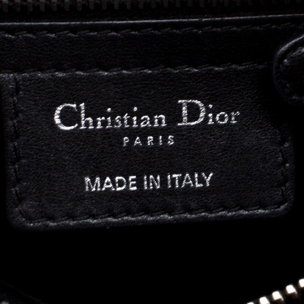 Dior Black Cannage Leather Granville Polochon Satchel 4