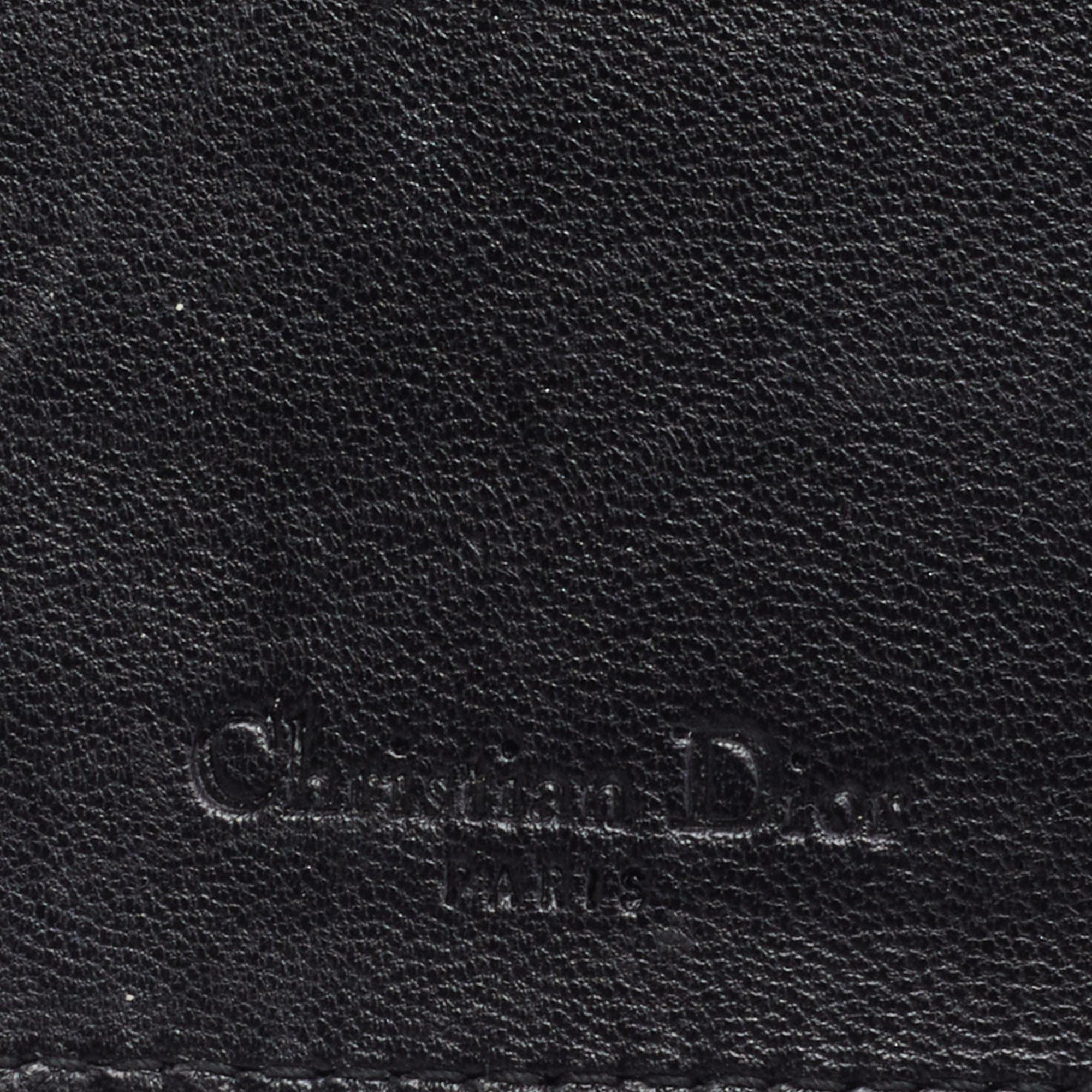 Dior Black Cannage Leather Lady Dior Continental Wallet 2