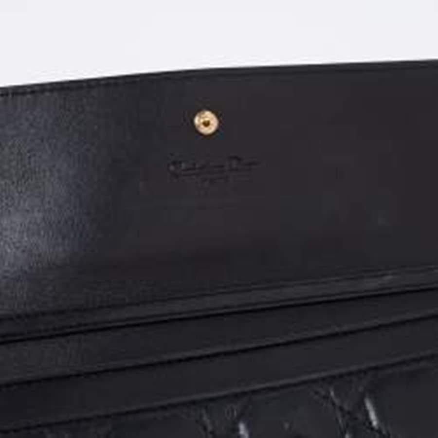 Dior Black Cannage Leather Lady Dior Wallet on Chain 3
