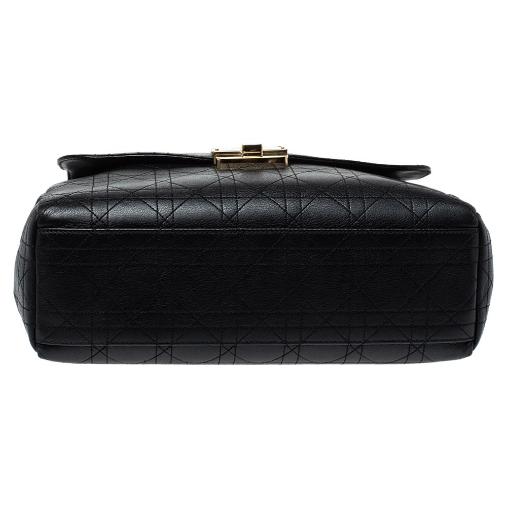 Women's Dior Black Cannage Leather Large Diorling Shoulder Bag