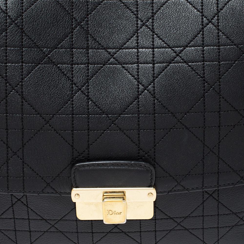 Dior Black Cannage Leather Large Diorling Shoulder Bag 1