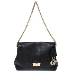 Dior Black Cannage Leather Large Diorling Shoulder Bag