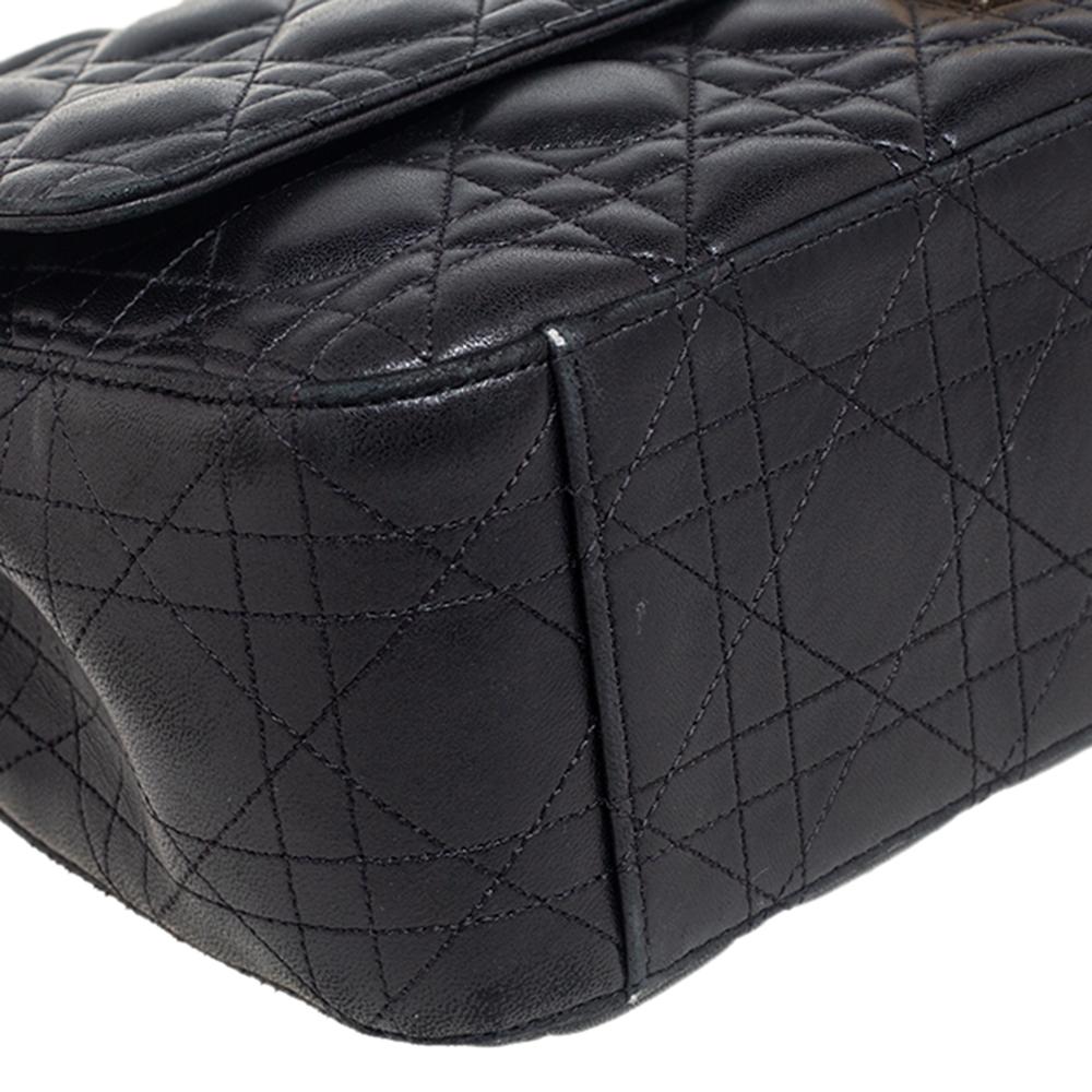Dior Black Cannage Leather Large Miss Dior Flap Bag 6