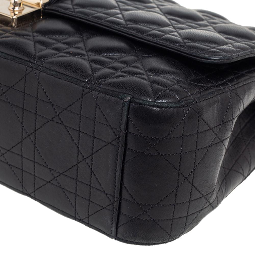 Dior Black Cannage Leather Large Miss Dior Flap Bag 7