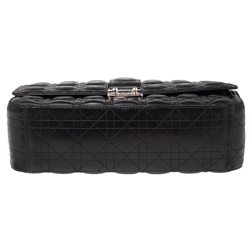 Dior Black Cannage Leather Large Miss Dior Flap Bag 1