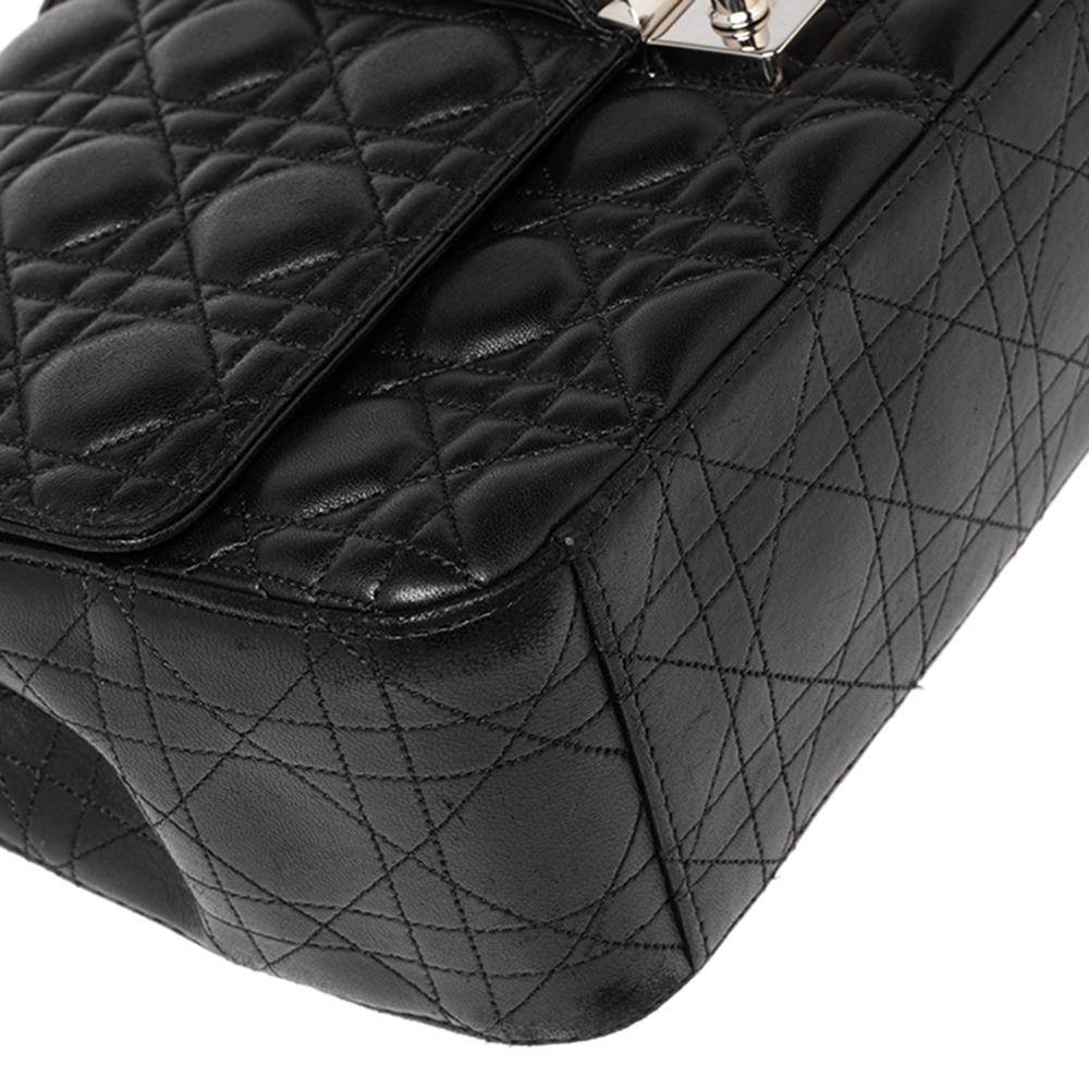 Dior Black Cannage Leather Large Miss Dior Flap Bag 2