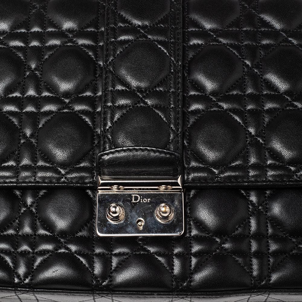 Dior Black Cannage Leather Large Miss Dior Flap Bag 4