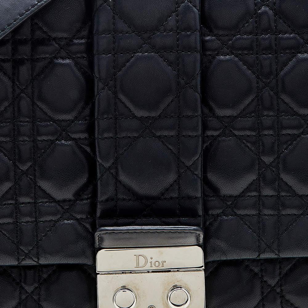 Dior Black Cannage Leather Large Miss Dior Flap Bag 4