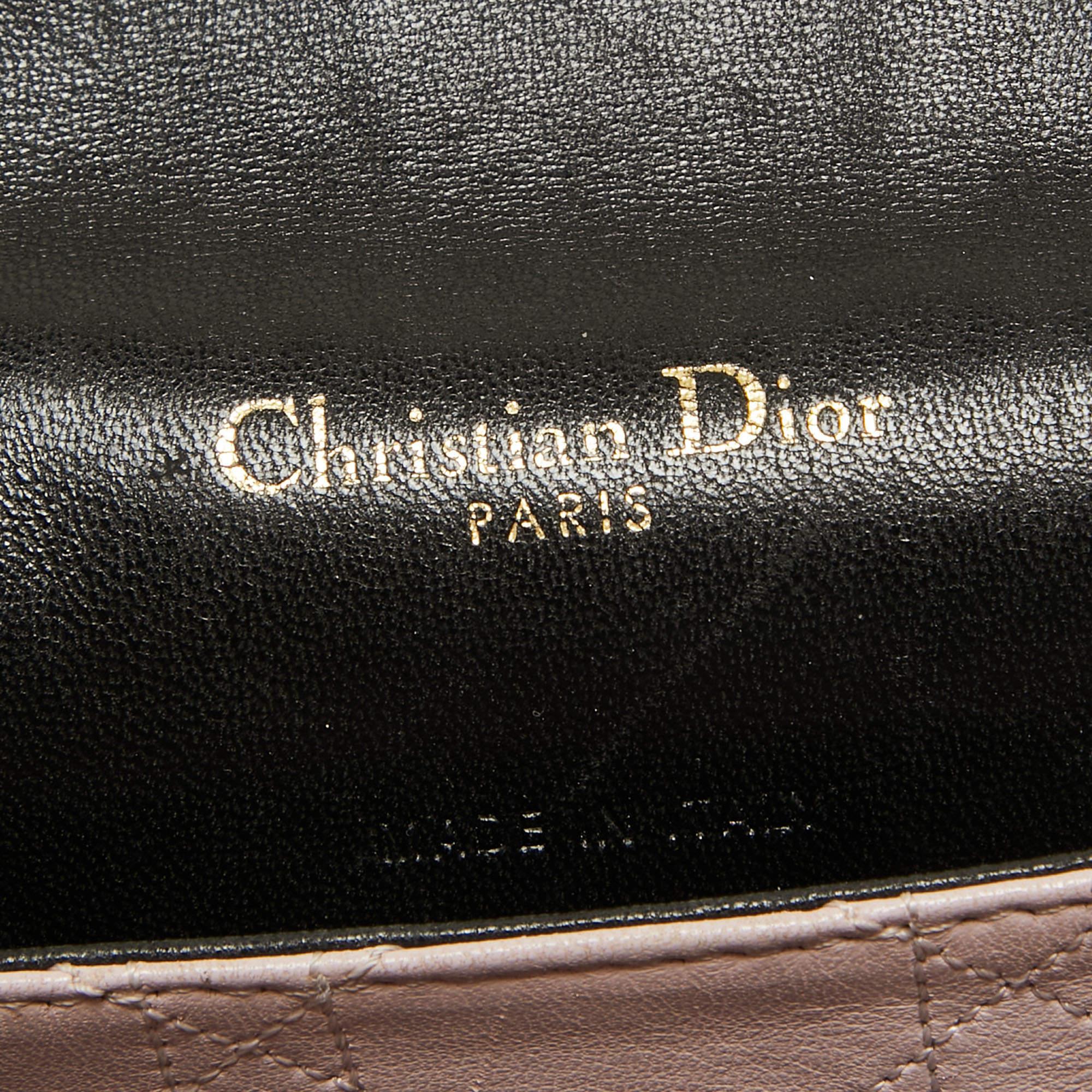 Dior Black Cannage Leather Large Miss Dior Shoulder Bag For Sale 7