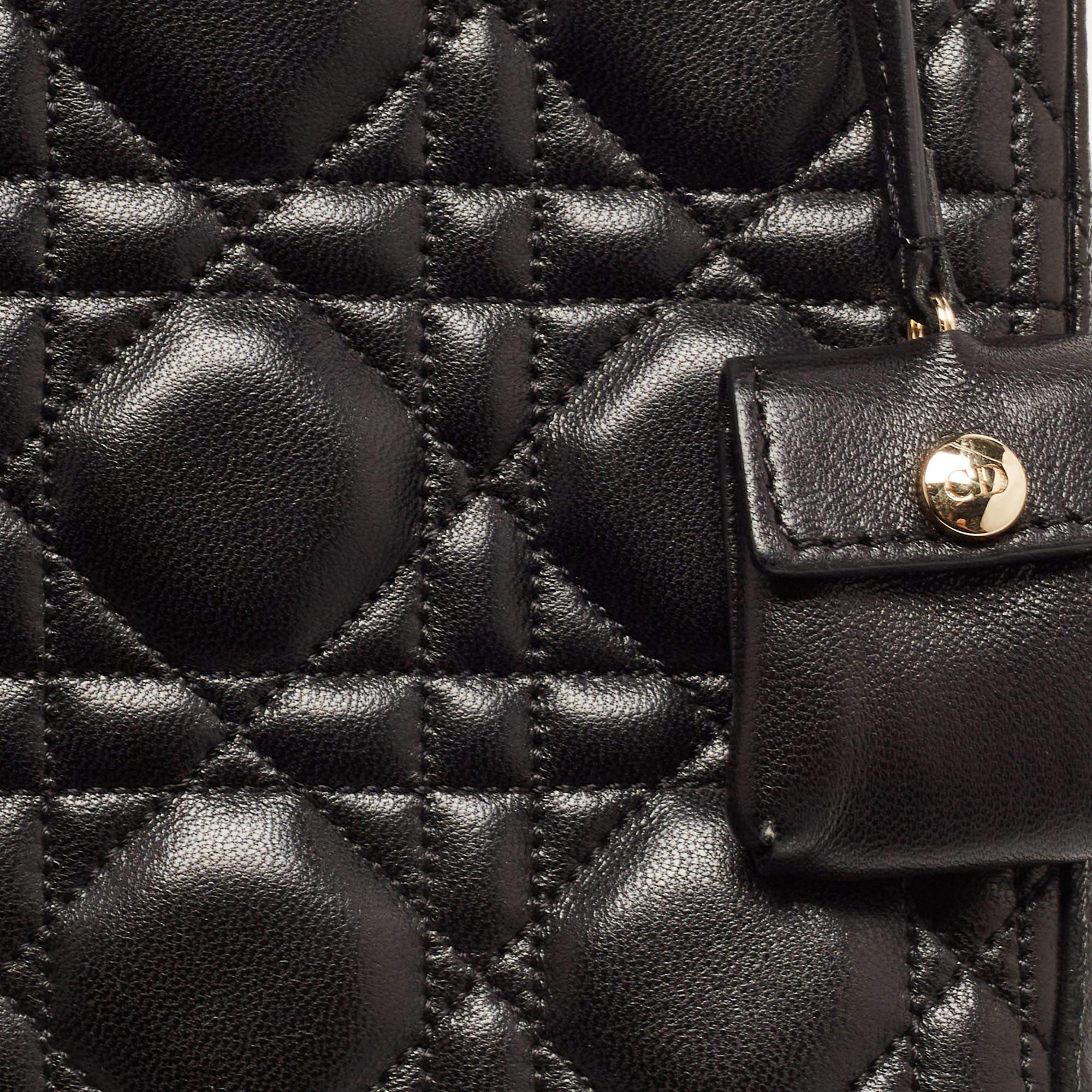 Dior Black Cannage Leather Large Miss Dior Shoulder Bag 13