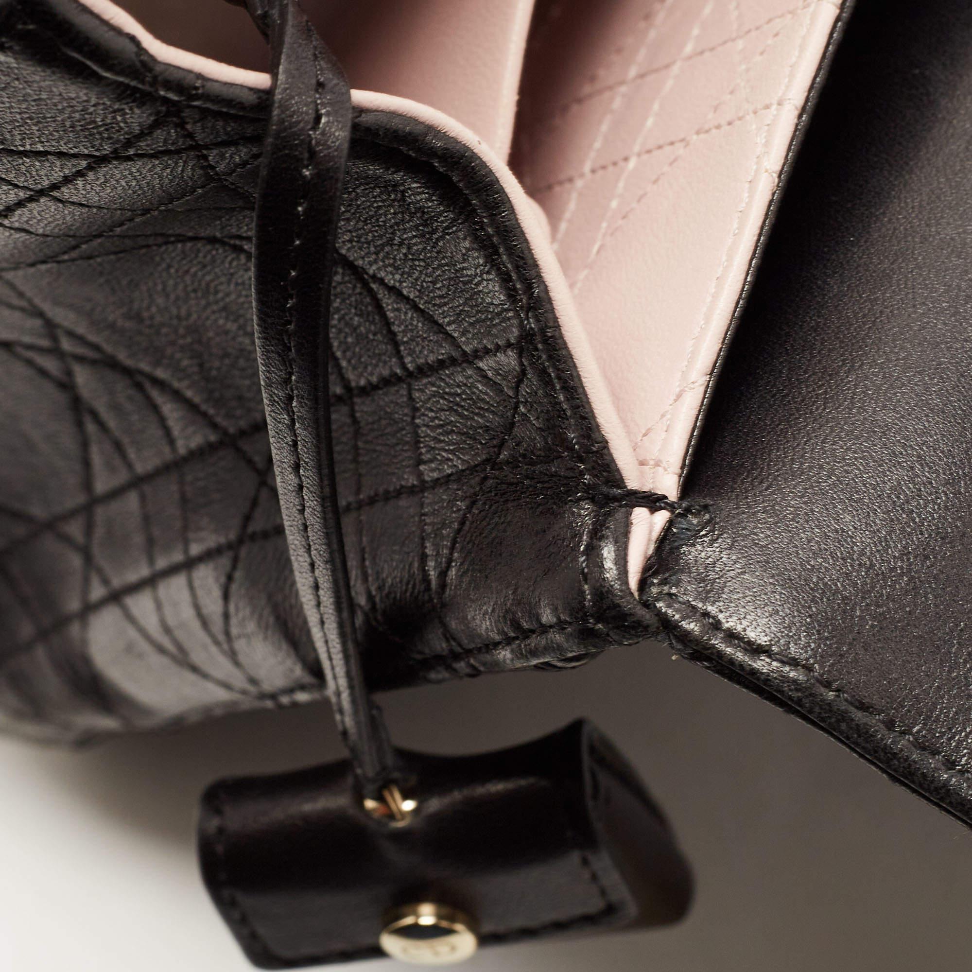Dior Black Cannage Leather Large Miss Dior Shoulder Bag 15