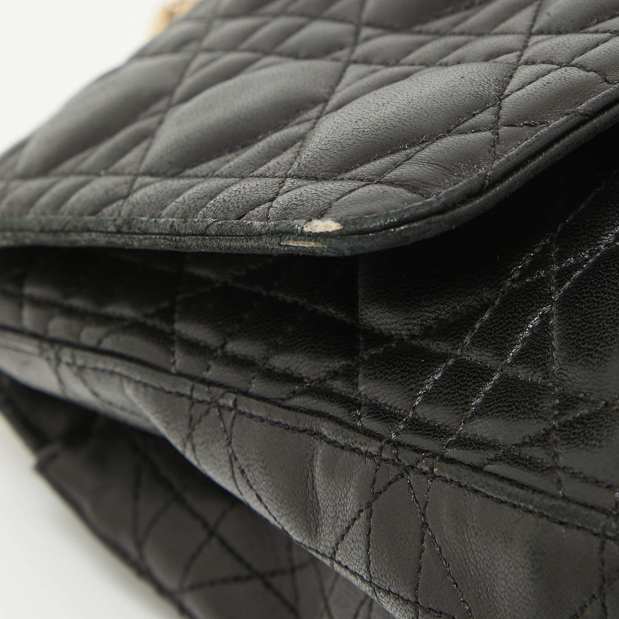 Dior Black Cannage Leather Large Miss Dior Shoulder Bag For Sale 3